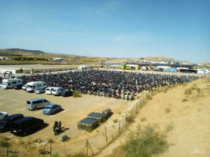 Parking de motos en MotoGP Alcañiz